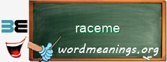 WordMeaning blackboard for raceme